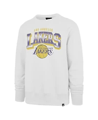 '47 Brand Men's Cream Los Angeles Lakers Big Tall Spotlight Headline Pullover Sweatshirt