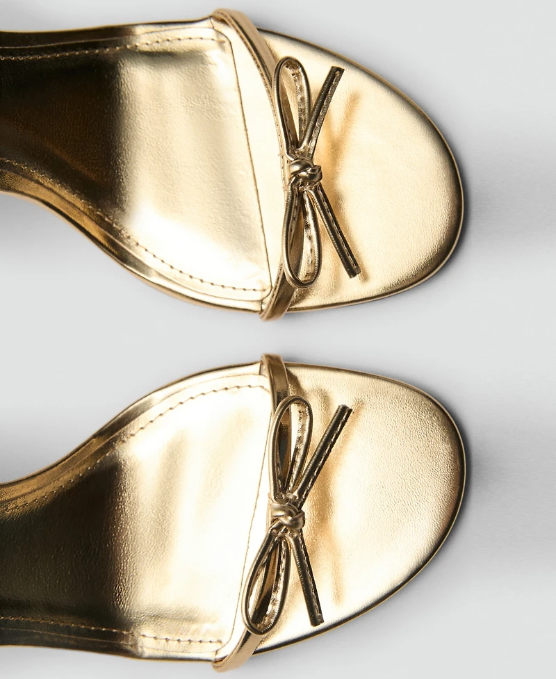 Mango Women's Bow Detail Strappy Heeled Sandals