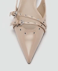 Mango Women's Die-Cut Kitten Shoes
