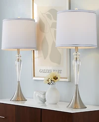LumiSource Ashland 28" Crystal Table Lamp, Set of 2