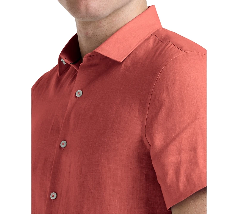 Perry Ellis Men's Solid Linen Shirt