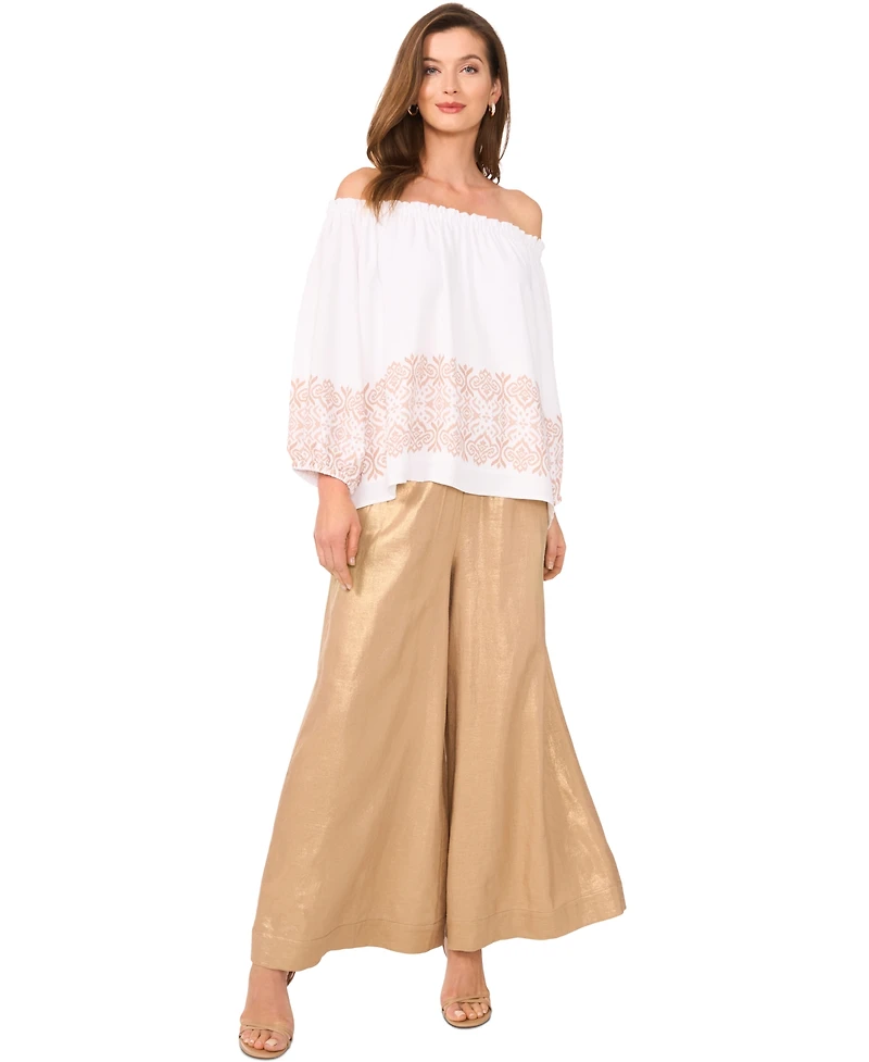 Vince Camuto Women's Printed Off-The-Shoulder Top