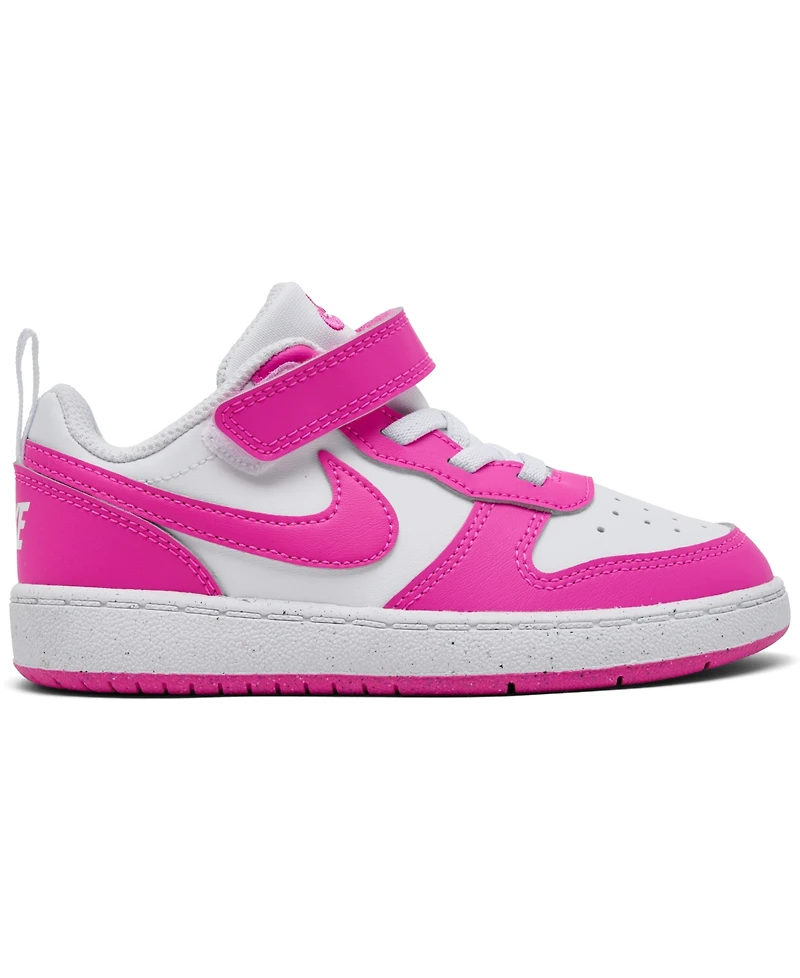 Nike Toddler Girls Court Borough Low Recraft Fastening Strap Casual Sneakers from Finish Line
