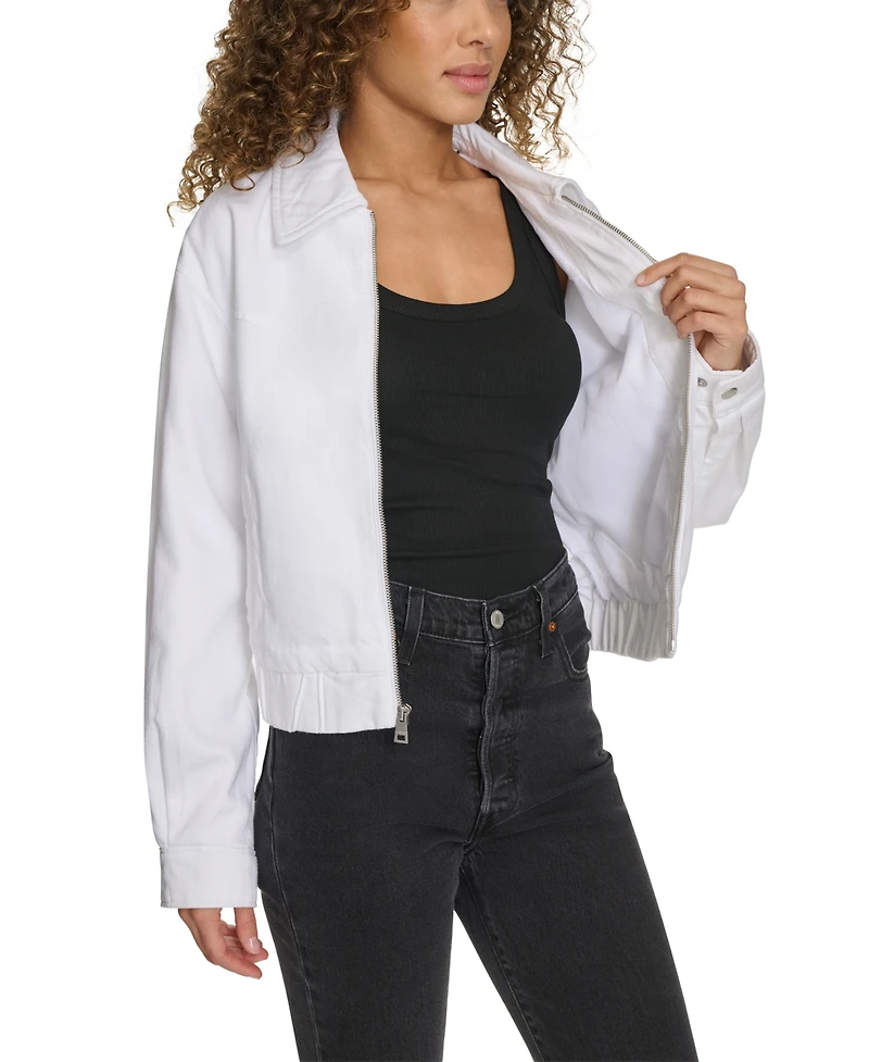 Levi's Women's Western Zip-Front Denim Bomber Jacket