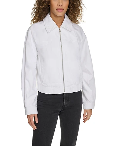 Levi's Women's Western Zip-Front Denim Bomber Jacket