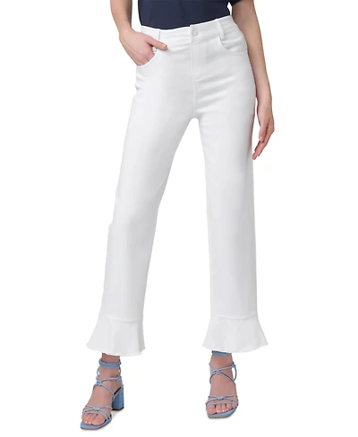 Hue Women's Ruffled-Hem Denim Skimmer Leggings