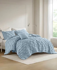 510 Design Bailey Diamond Pucker Woven 4-Pc. Comforter Set, King/California King