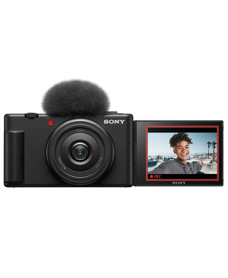 Sony Zv-1F Vlogging Camera, Black with ACCVC1 Vlogger Accessory Kit