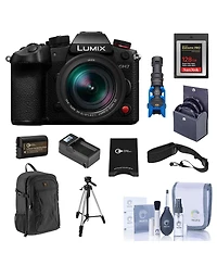 Panasonic Lumix GH7 Camera with Lumix G Leica Dg Vario-Elmarit 12-60mm f/2.8-4 Lens, Bundle with 128GB Memory Card, Al 3-Section Tripod, Shotgun Micro