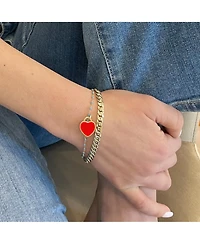 The Lovery Coral Heart Padlock Charm 15 millimeters
