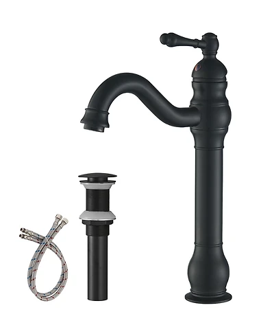 Single Handle Hole Vessel Sink Faucet With 360° Swivel Spout