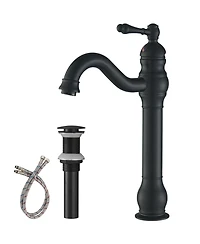 Single Handle Hole Vessel Sink Faucet With 360° Swivel Spout