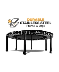 Leaps and Rebounds Fitness Trampoline, 40-inch or 48-inch |Adults and Kids Rebounder for Indoor and Outdoor, Up to 270 lbs | Lifetime Warranty | Low I