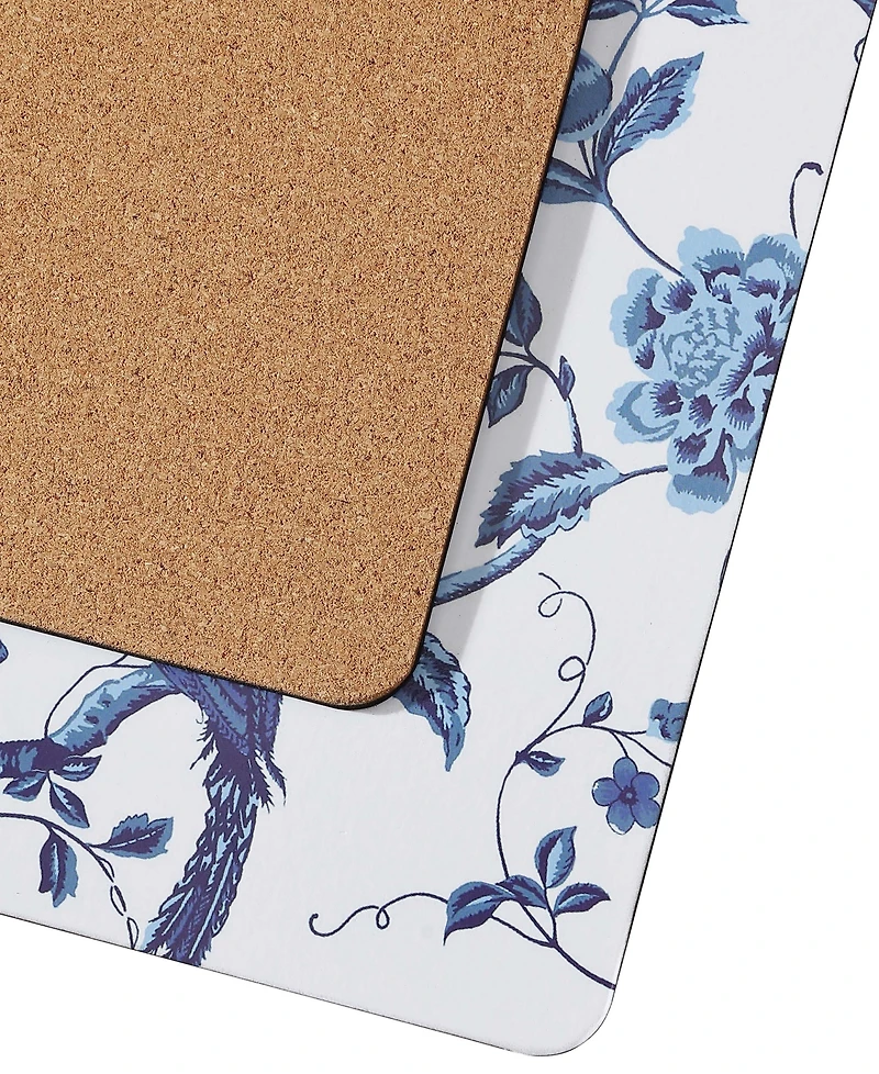 Laura Ashley Summer Palace Cork Placemats Set of 4, 16" x 12"