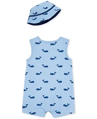 Little Me Baby Boys 2-Pc. Romper & Bucket Hat Set