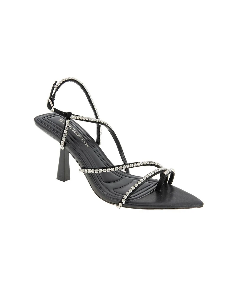 BCBGeneration Women's Ilta Rhinestone Strappy Dress Sandals