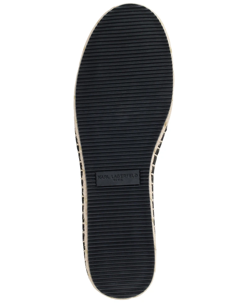 Karl Lagerfeld Paris Women's Manika Heart Patch Espadrille Flats