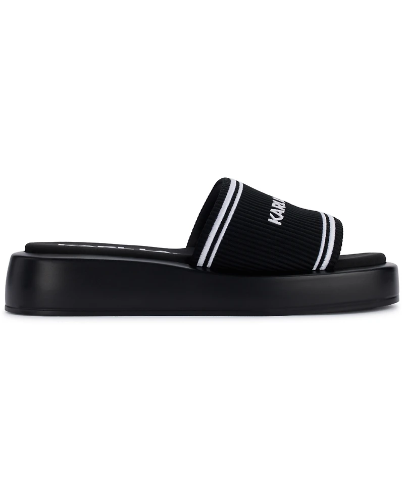 Karl Lagerfeld Paris Women's Ohare Platform Slide Flat Sandals