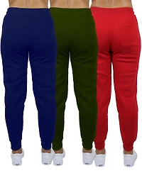 Galaxy By Harvic Women's Loose-Fit Fleece Jogger Sweatpants 3-Pack