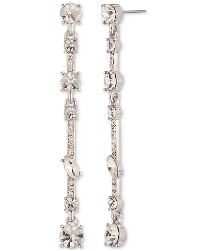 Givenchy Mixed Cut Crystal Linear Drop Earrings