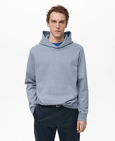 Mango Men's Regular-Fit Cotton Hoodie
