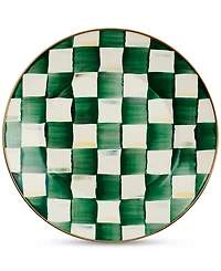Mackenzie-Childs Emerald Check Dinner Plate