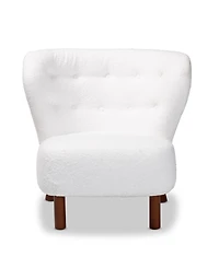 Baxton Studio 31" Upholstered Finished Wood Cabrera Modern and Contemporary Accent Chair