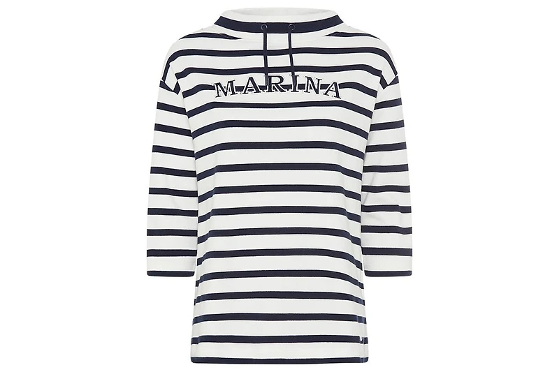 Olsen Women's Nautical Striped Jersey Top