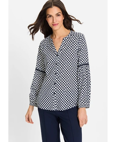 Olsen Women's Polka Dot Tunic Shirt