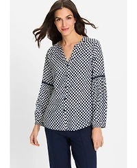 Olsen Women's Polka Dot Tunic Shirt