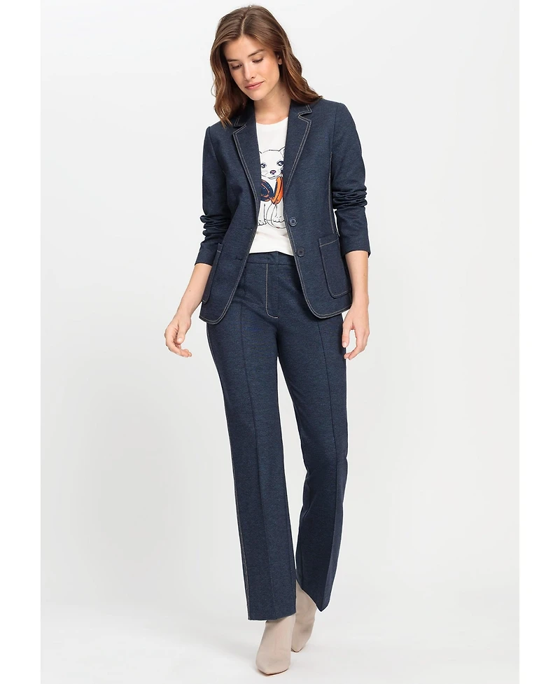 Olsen Women's Lisa Fit Denim Look Jersey Trouser