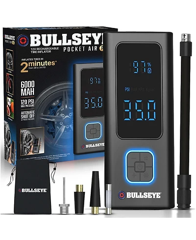 Pocket Air Pro 6000mAh Electric Portable Rechargeable Tire Inflator Air Compressor