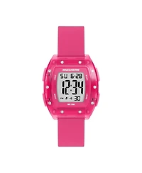 Skechers Women's Sawtelle Digital, Pink Polycarbonate Watch