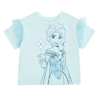 Frozen Girls Disney Queen Elsa T-Shirt and Skirt Outfit Set