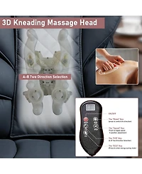 Dyhome 8-Point Massage Gaming Chair, Ergonomic Office 500lbs Weight Capacity, Adjustable Backrest 90°-135°, Armrests, Suit