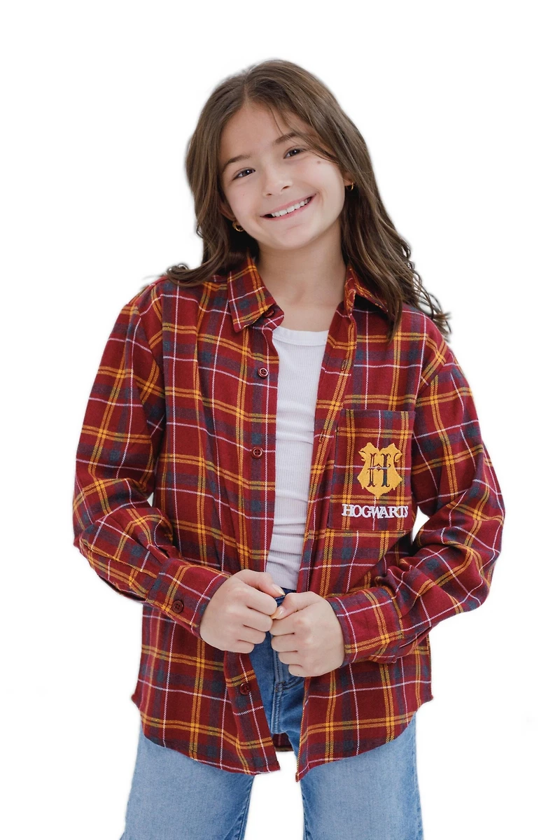 Harry Potter Toddler Boys Flannel Button Down Dress Shirt