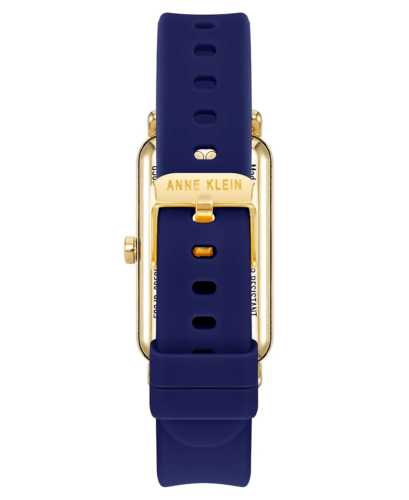Anne Klein Women's Connect It Illume Smartwatch with Brown Leather and Blue Silicone Band, 37mm