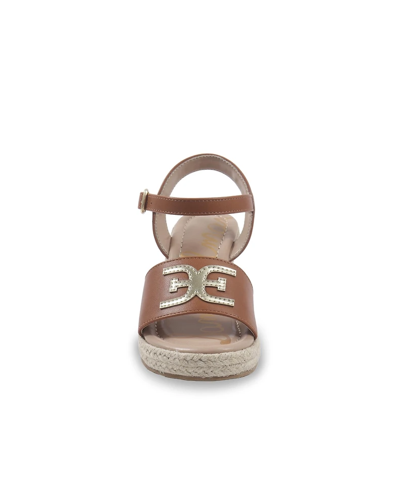 Sam Edelman Little and Big Girls Lucia Band Espadrille Wedge Sandals