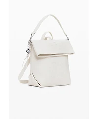 Desigual Women's Medium chrome flap backpack