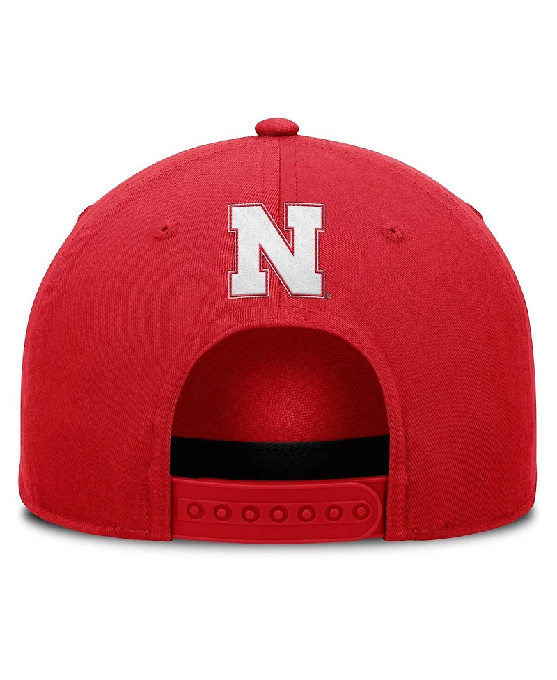 Fanatics Men's Scarlet Nebraska Huskers Foul Ball Rope Adjustable Hat