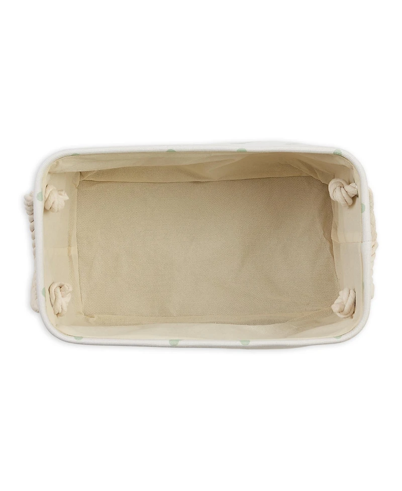 Bone Dry Collapsible Pet Storage Bin with Rope Handles Paw/Bone Print