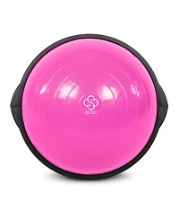 Bosu 20 Inch Dynamic Non-Slip Travel Size Home Gym Balance Ball Pod Trainer for Strength and Flexibility with 6 Rubber Feet and Hand Pump, Pink