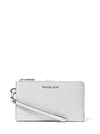 Michael Kors Logo Jet Set Double-Zip Wristlet