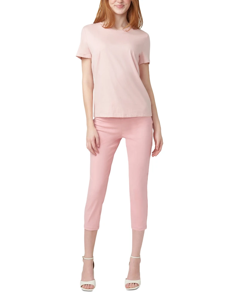 Hue Women's Mid-Rise Pull-On Denim Capri Leggings