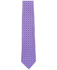Men's Classic Circle & Square Print Silk Tie