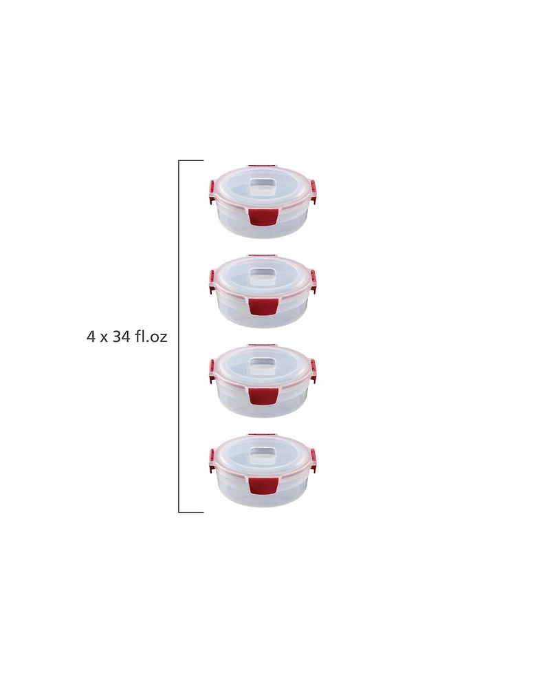 Joseph Joseph Nest Lock 8-Piece Round Food Storage Container Set
