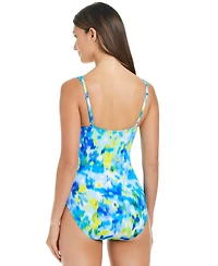 Bleu by Rod Beattie Women's Life's A Beach Shirred Underwire One-Piece Swimsuit