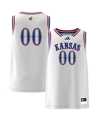Adidas Men's 00 White Kansas Jayhawks Swingman Jersey