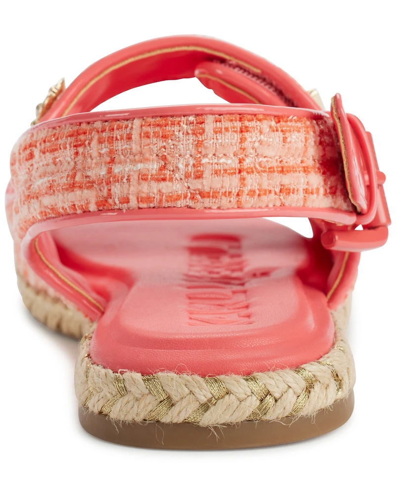 Karl Lagerfeld Paris Women's Charlay Almond Toe Flat Sandals