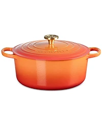 Le Creuset Signature 7.25-Qt. Flamme Doree Round Dutch Oven with Crucible Knob - 100th Anniversary Edition